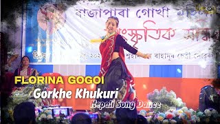 Gorkhe Khukuri Nepali Song Cover Dance By Florina Gogoi  at Teej festival Rajapara [upl. by Simonsen]