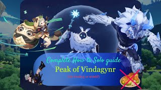 Complete How to Solo guide Peak of Vindagnyr  Genshin Impact Dragonspine Tutorial [upl. by Ira]