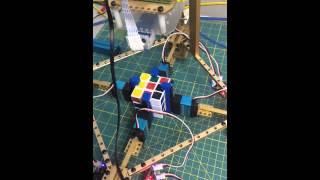 Makeblock Robot Solves the Rubiks Cube via Raspberry Pi [upl. by Otrebtuc91]