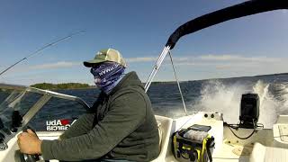 First time testing the water fishing machine Key West 1720 DC90hp in rough conditions [upl. by Emalia]