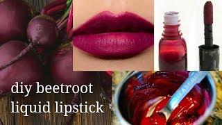 DIY HOMEMADE NATURAL BEETROOT LIQUID LIPSTICK [upl. by Esilram]