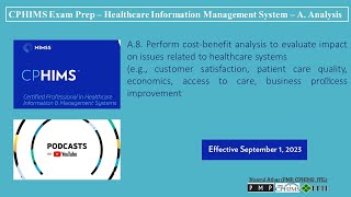 CPHIMS Exam Prep – Healthcare Information Management System – A AnalysisA8  Podcast [upl. by Yesak376]