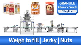 High Precision Beef Jerky Biltong Filling Capping And Labeling Machine Line [upl. by Karoly]