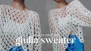 GIULIA SWEATER  koronkowy sweterek na szydełku  🌸 [upl. by Eed]