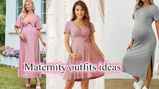 Latest comfortable maternity outfits 2024 Pragnancy outfits ideas  maternity gown ideas [upl. by Artinek956]