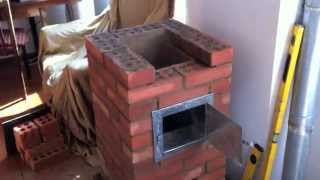 Small masonry heater [upl. by Aivon919]