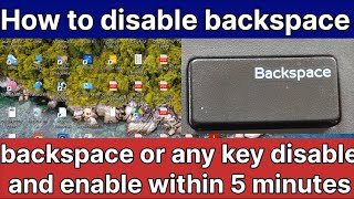 How disable backspace key and any key disabled and enable within 5 minutes 2024 New trick in Kannada [upl. by Abraham]