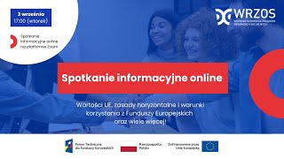 Webinar – Fundusze Europejskie w jaki sposób mogą skorzystać z nich NGO [upl. by Annaicul]