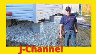 Mobile Home Skirting J Channel Installation [upl. by Franciscka]