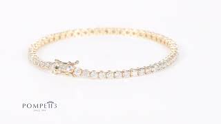 5Ct Diamond Tennis Bracelet 18k Yellow Gold by Pompeii3 [upl. by Lona]