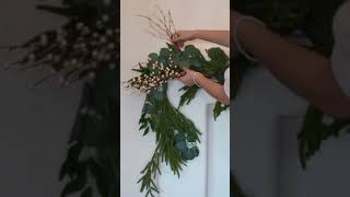 HOW TO STYLE MANTEL WITH GARLAND  LAYERING HACK [upl. by Medlin542]