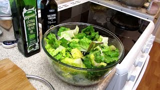 Howto make a Salad from Lettuce Plus Snack Cucumber [upl. by Haberman285]