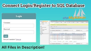 How to Connect Login Page with SQL Database in php  phpmyadmin [upl. by Stargell167]