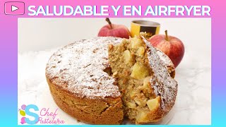 🥧🍎PASTEL de MANZANAS y AVENA SIN AZÚCAR SALUDABLE Y EN FREIDORA DE AIRE Sandra ChefPastelera [upl. by Bromleigh]