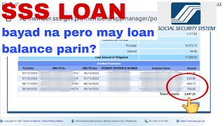 May loan balance parin kahit bayad na How to fix  very easy  SSS [upl. by Ttevi]