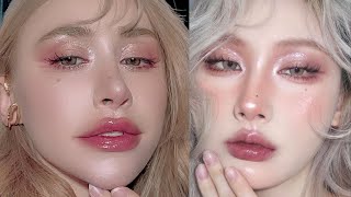 DOUYIN MAKEUP TUTORIAL  on white girl features  CHATTY [upl. by Lethia622]