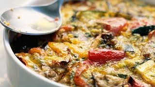 Recette  Gratin de ratatouille facile [upl. by Shanahan]