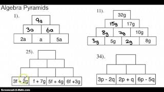 Algebra Pyramids [upl. by Ecinue]