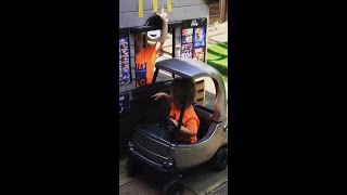 Dad creates Maccas drivethru for kids using materials from skips [upl. by Auvil]