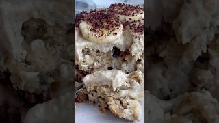 Banoffee baked oats bakedoats banoffee veganrecipes breakfastrecipe [upl. by Piero]