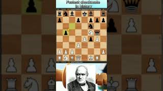 Adolf Anderssens fastest checkmate chess match in history♟️ shortschess [upl. by Zulch]