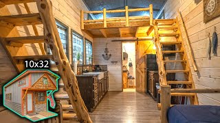 10x32 Tiny House TOUR Fully Finished amp Fully Furnished  Tiny Home Vacations [upl. by Bobbee]