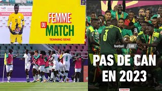 CAN 2023 reporté CAN féminin  Sénégal 20 Uganda Sen Sports 221 [upl. by Vorster]