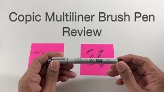 Copic Multiliner Brush Pen Review [upl. by Derwon368]