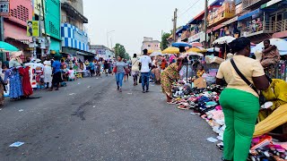 BIGGEST OPEN AFRICAN STREET MARKET HOLIDAYS GHANA ACCRA MAKOLA [upl. by Ridley]