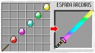 🤘 COMO CRAFTEAR LA ESPADA ARCOIRIS RAINBOW MÁS GRANDE DE MINECRAFT [upl. by Courcy]