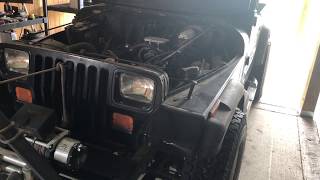 Jeep YJ 42L with Weber 3236 Cold Start [upl. by Neram]