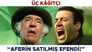 Üç Kâğıtçı Türk Filmi  Rıfkı Satılmış Ağanın Altınlarına Konuyor [upl. by Dott]