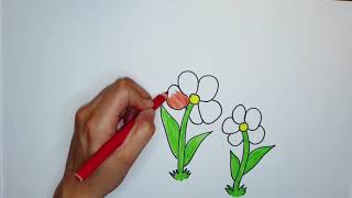 Kako nacrtati cvijeće  how to draw a flowers [upl. by Eelarak]