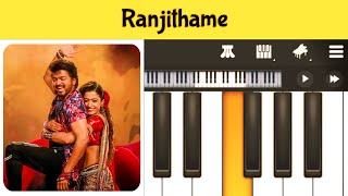 Ranjithame SONG  Piano Notes  Varisu  Thalapathy Vijay  Beginner Piano Tutorial [upl. by Leontina]