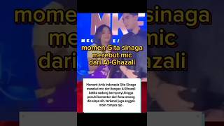 Momen tdk sopan Gita sinaga rebut mic dari AlGhazali shortvideo menikah trending [upl. by Aelahs]