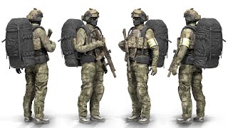 MILITARY F2 Bergan Backpack Lowpoly 3D model [upl. by Richlad]