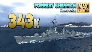 Destroyer Forrest Sherman DAKKA DAKKA in Arms race  World of Warships [upl. by Purcell]