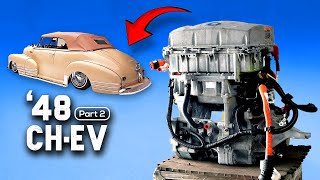 Nissan Leaf Motor Gets Mounted in Reverse 48CHEV EP2 [upl. by Newg601]