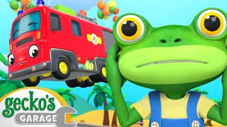 Fiona Fire Truck Takes Flight  Geckos Garage  Trucks For Children  Cartoons For Kids [upl. by Aicyla]