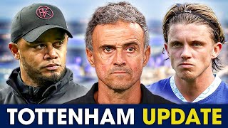 Spurs To MEET With Enrique • Kompany A CONTENDER • Tottenham EYE UP Gallagher TOTTENHAM UPDATE [upl. by Kcirdahs]