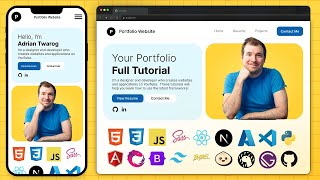 Create a Responsive Portfolio Website with HTML CSS JS AI from scratch [upl. by Frye]