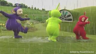 teletubbiessplashing dance in rain [upl. by Llenehs51]