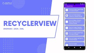 RecyclerView in Android Studio using Java  Android Knowledge [upl. by Ilonka686]