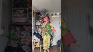 This trend but with tea towel clothing dancechallenge emergencydance [upl. by Enelam]