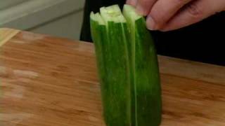 Cooking Tips  How to Julienne Cucumbers [upl. by Yeffej843]