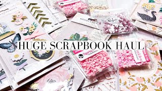 Huge Scrapbook Haul from Scrapbookcom Hip Kit Club Heidi Swapp and Craftelier 🛍 [upl. by Nivrem]