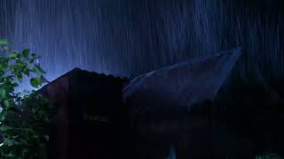 Serene Nature Roof Rainfall  Stress Relief through Soothing Rain Sounds  ASMR Natural Rain Harmony [upl. by Ebneter471]