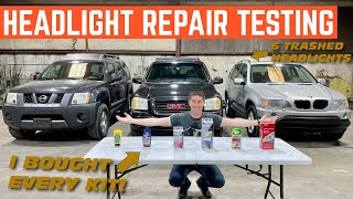 I Bought EVERY Headlight Restoration Kit At OReillys And Tested Them [upl. by Lanctot]