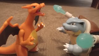 CHARIZARD VS BLASTOISEStop Motion Animation [upl. by Deste]