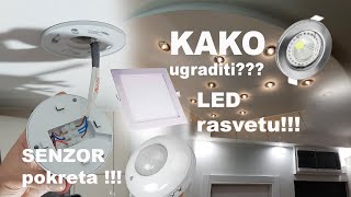 EP 021  UGRADNJA LED I HALOGEN RASVETE  SENZOR POKRETA  ZVEZDANO NEBO  MONTAŽA  KAO MAJSTOR [upl. by Nairadas]